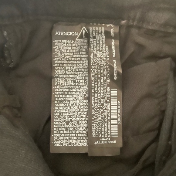 Zara The Slim Full Length Black Denim Jeans NWT Size 6 (38) - Picture 6 of 7